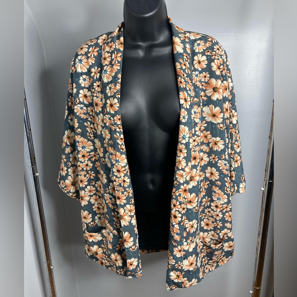 Periwinkle Blue Floral Kimono